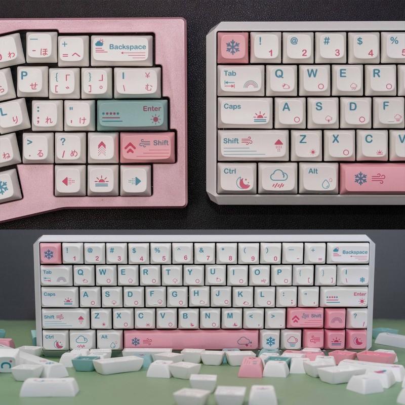 132Keys XDA Profile Custom Keycap PBT Dye Sublimation for GK61 SK61 TKL87 108