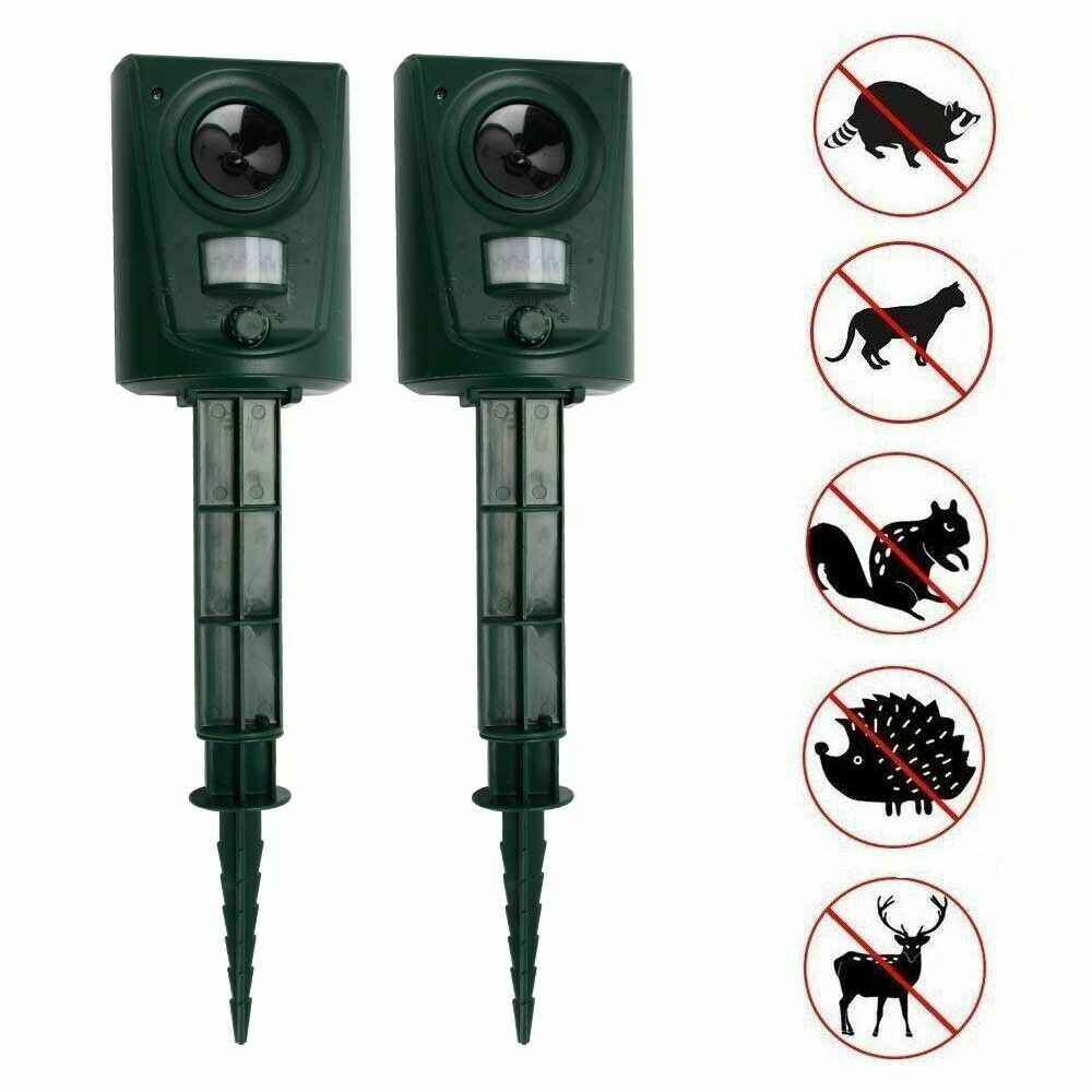 Dog Deterrent Ultrasonic Animal Repeller Bird Fox Scarer Outdoor Pest Repellent
