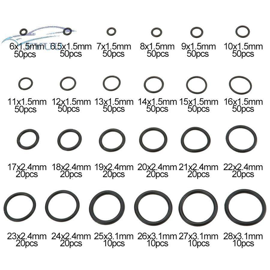 800x Universal Car Rubber O-Ring Assortment Set Gasket Automotive Seal Kit
