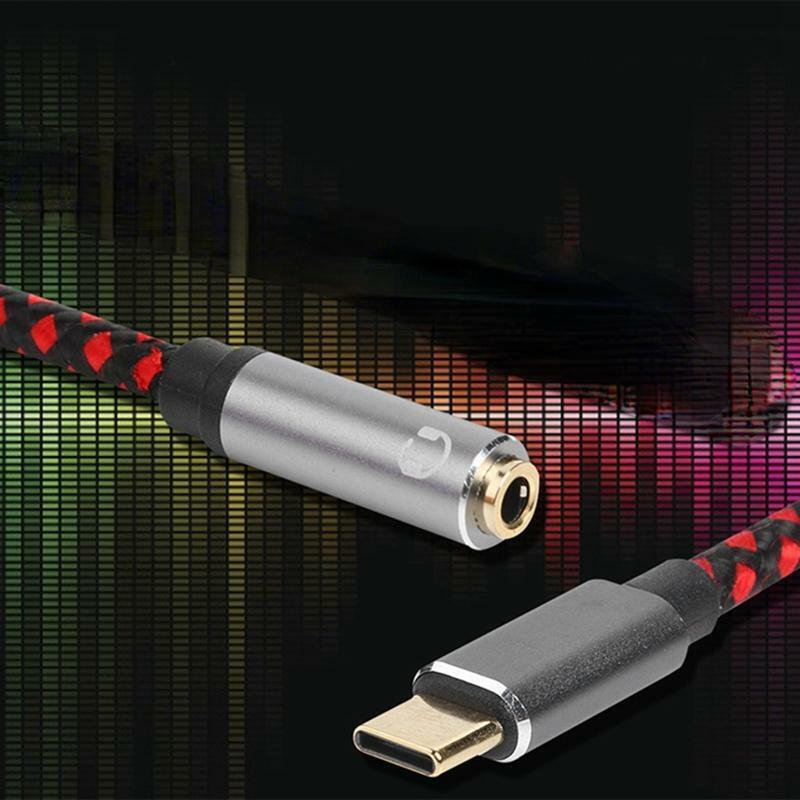 Type C Male To 3.5mm Female Audio Jack Adapter Connecting Cellphones Type C
