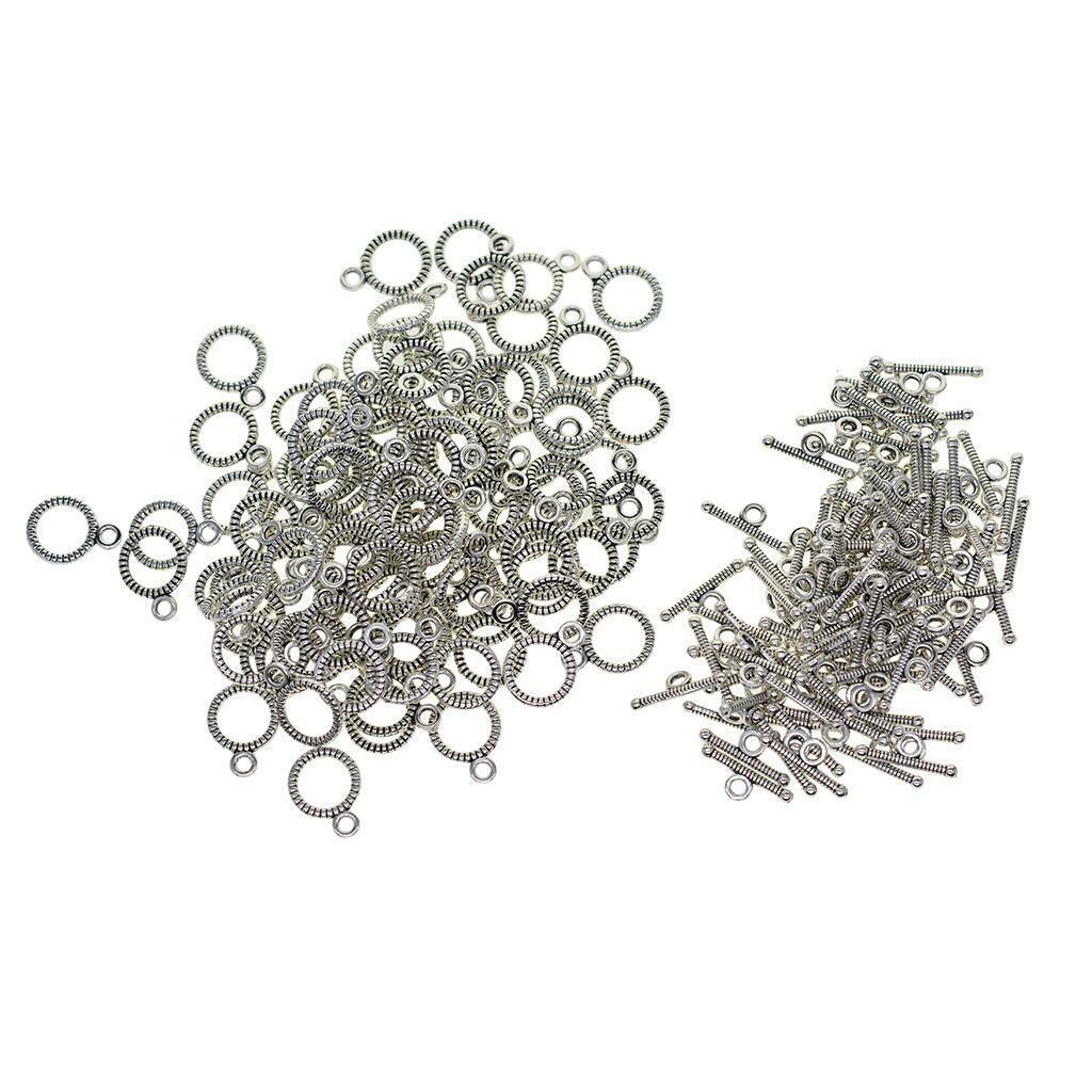 100 * Patterned OT Toggle Clasps Jewelry Making Findings Anklets Connector