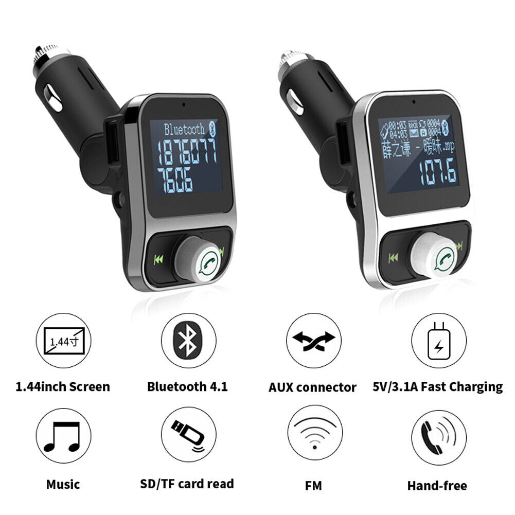 Car MP3 player Bluetooth-compatible handsfree call car cigarette lighter-14
