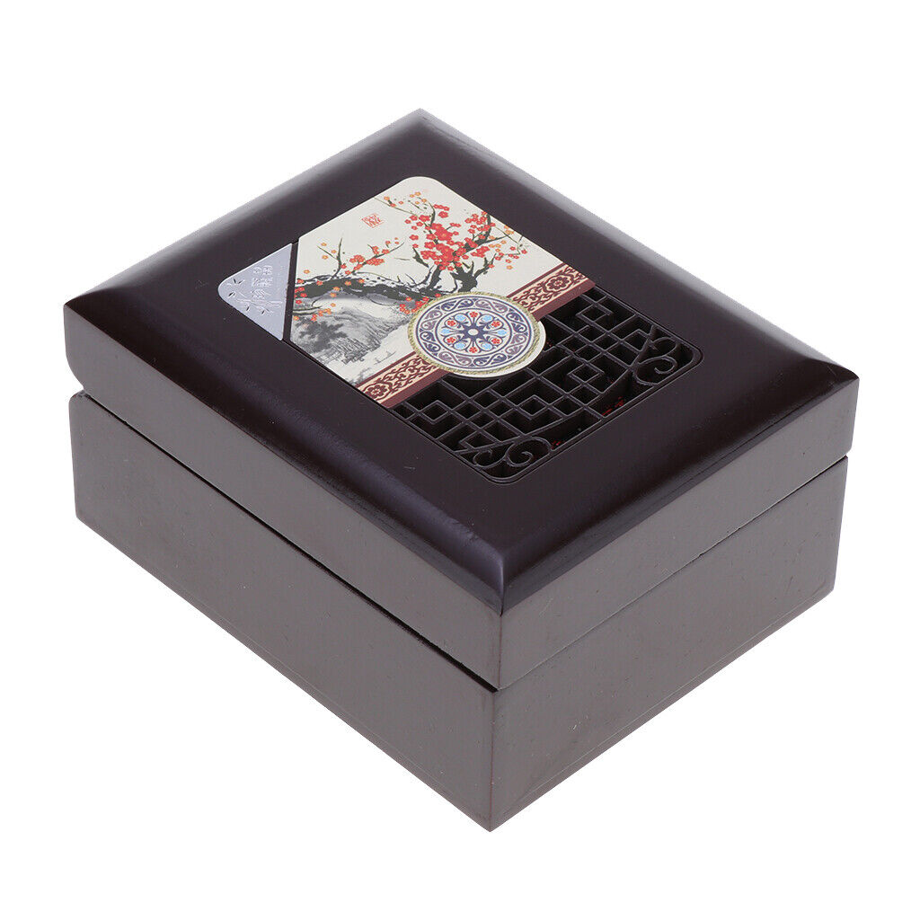 Wooden Jewelry Organizer Box Trinket Case Chest Dark Brown