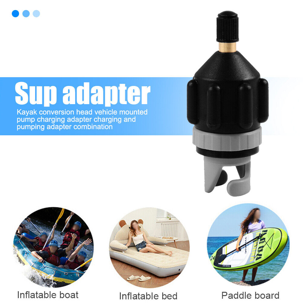 Paddle Air Valve Adaptor Inflatable Boat Kayak Tire Compressor Converter