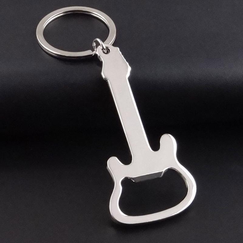 Keyrings Simulation Bottle Opener Guitar Key Chains Keyfob for Car House Bag