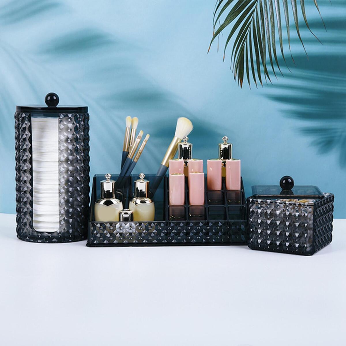 Makeup Organizer Cosmetic Storage Box Container for Desktop Bedroom Jewelry