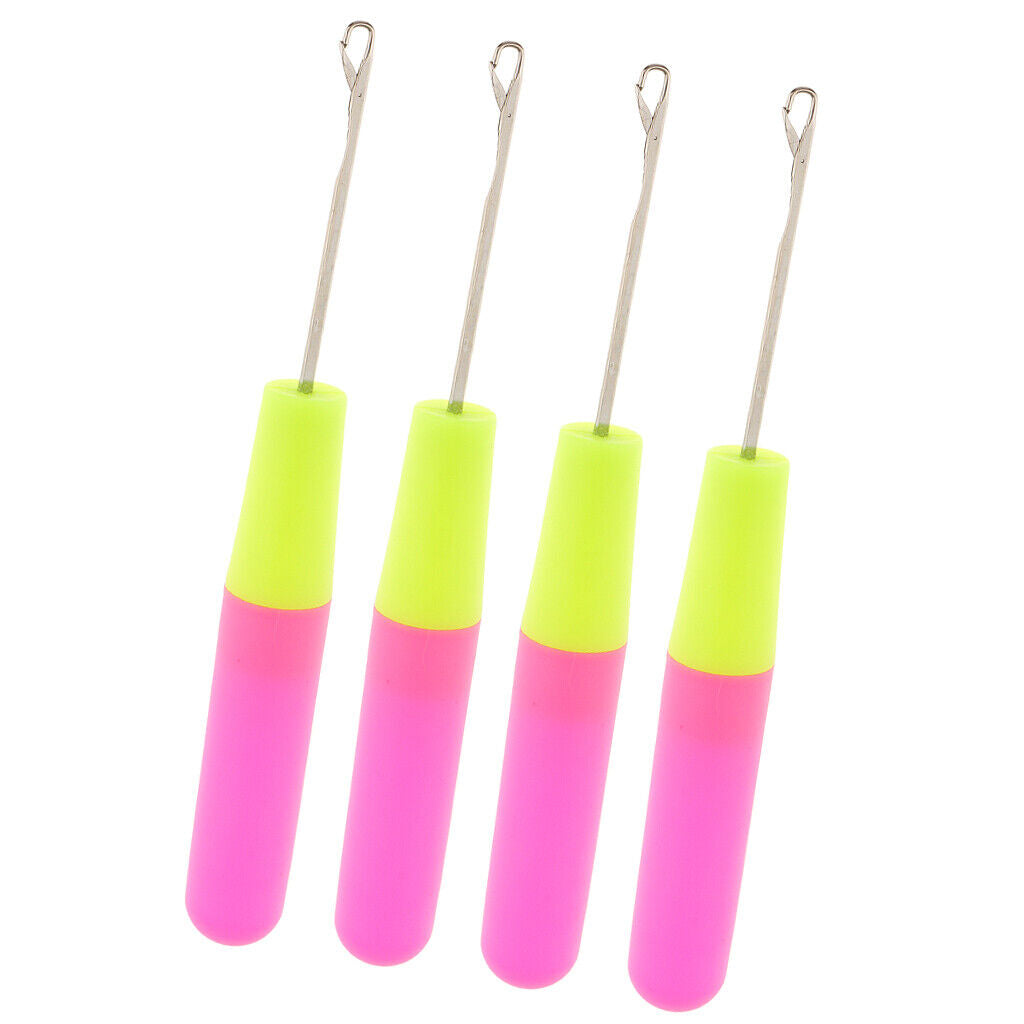 Set of 4 Plastic Handle Crochet Latch Hooks   Set for Knitting DIY