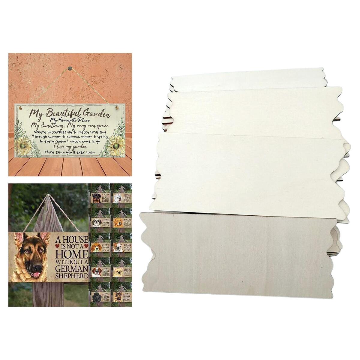 24Pieces  Plaques Plain en Sign Board with Jagged  DIY