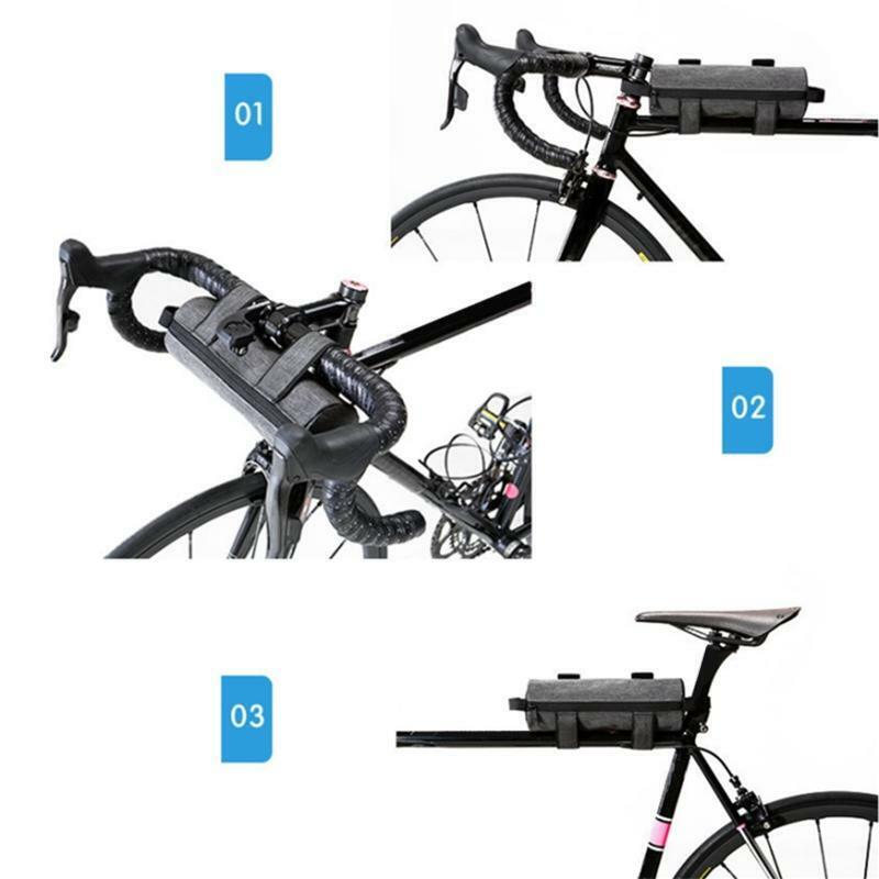 Bike Handlebar Tube Bag Bicycle Front Frame Storage Bag,Front Cover and Handle