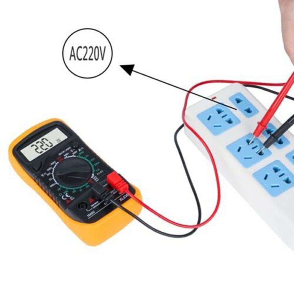 XL830L LCD Digital Multimeter Current Circuit Tester Buzzer Voltmeter Ammeter