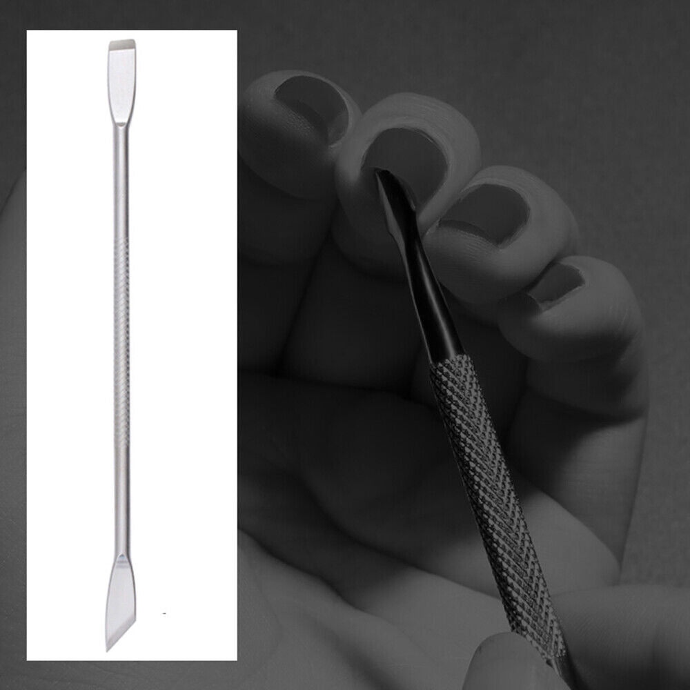 Anti-slip Handle UV Gel Stainless Steel Remover Pusher Nail Cuticle Dual-ended