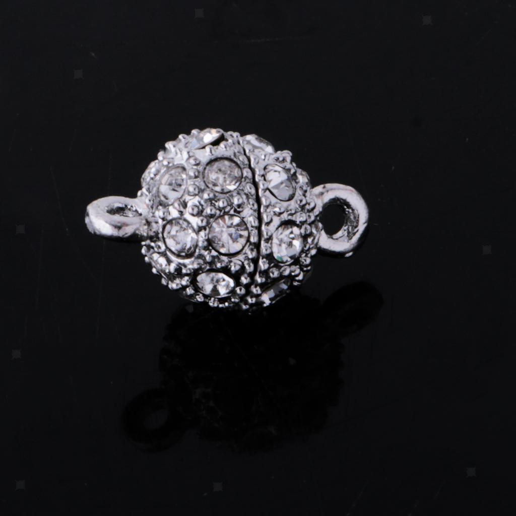 6pcs/ Lot Round Ball Magnetic Clasps Findings for Necklace Bracelet Findings