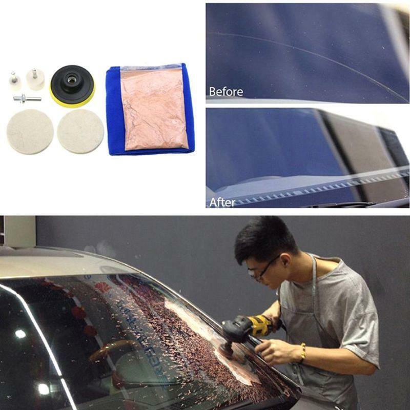 8Pcs Car Windshield Scratch Repair Polishing Kit  Scratch Removal Auto Window