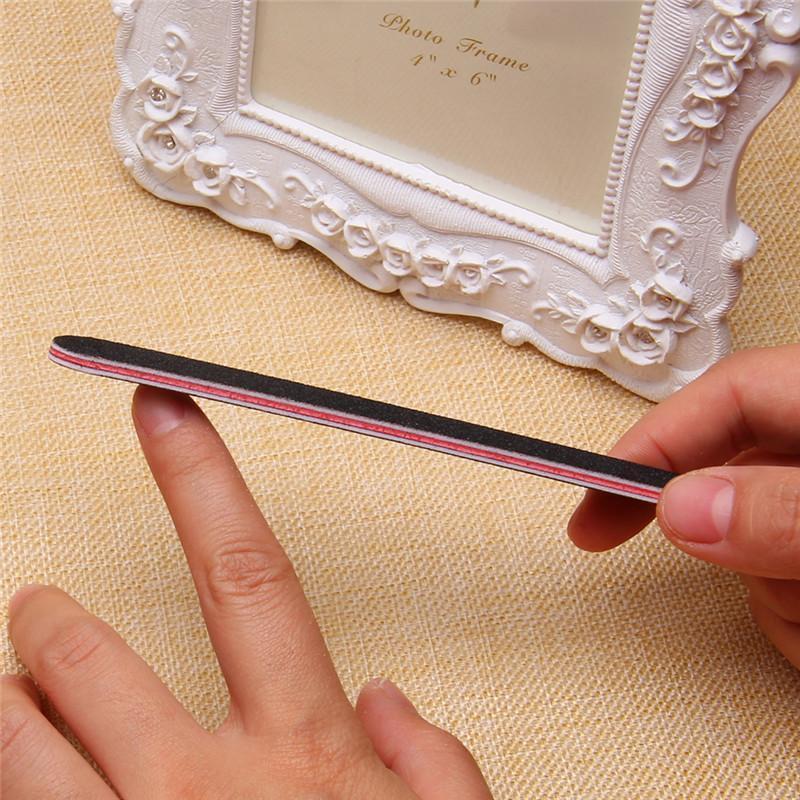 8 Pcs Manicure Tools Kit Rectangular Nail Files Brush Nail Art Accessories Tools