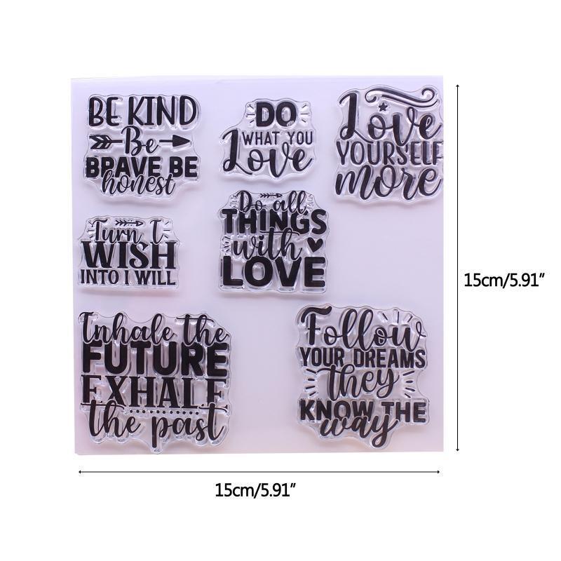 Faith Encouragement Words Clear Stamp Seal Handmade Crafts Embossing Decor