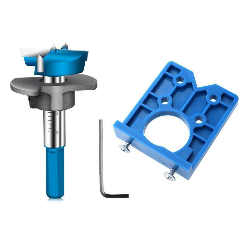Forstner Drill Guide 35mm Hinge Drilling Jig for Cabinet Wood Process DIY Tool