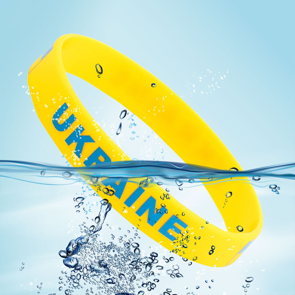 Soccer Ukraine National Flag Wristband Football Sport Silicone Brackets