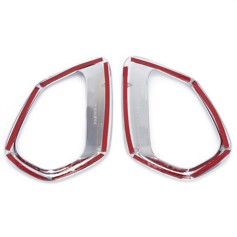 2 Pcs Chrome Car Back Rear Fog Light Lamp Cover Trim For Mitsubishi Outlander