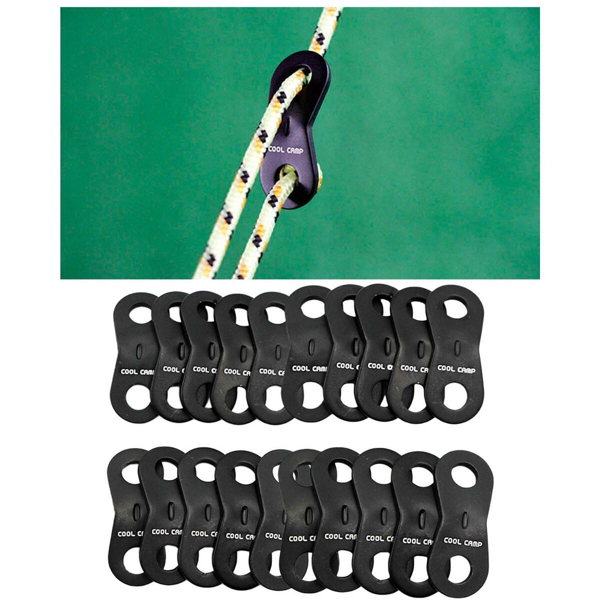 20Pieces Guy  Adjusters Tensioner for Camping Hiking Outdoor Activity