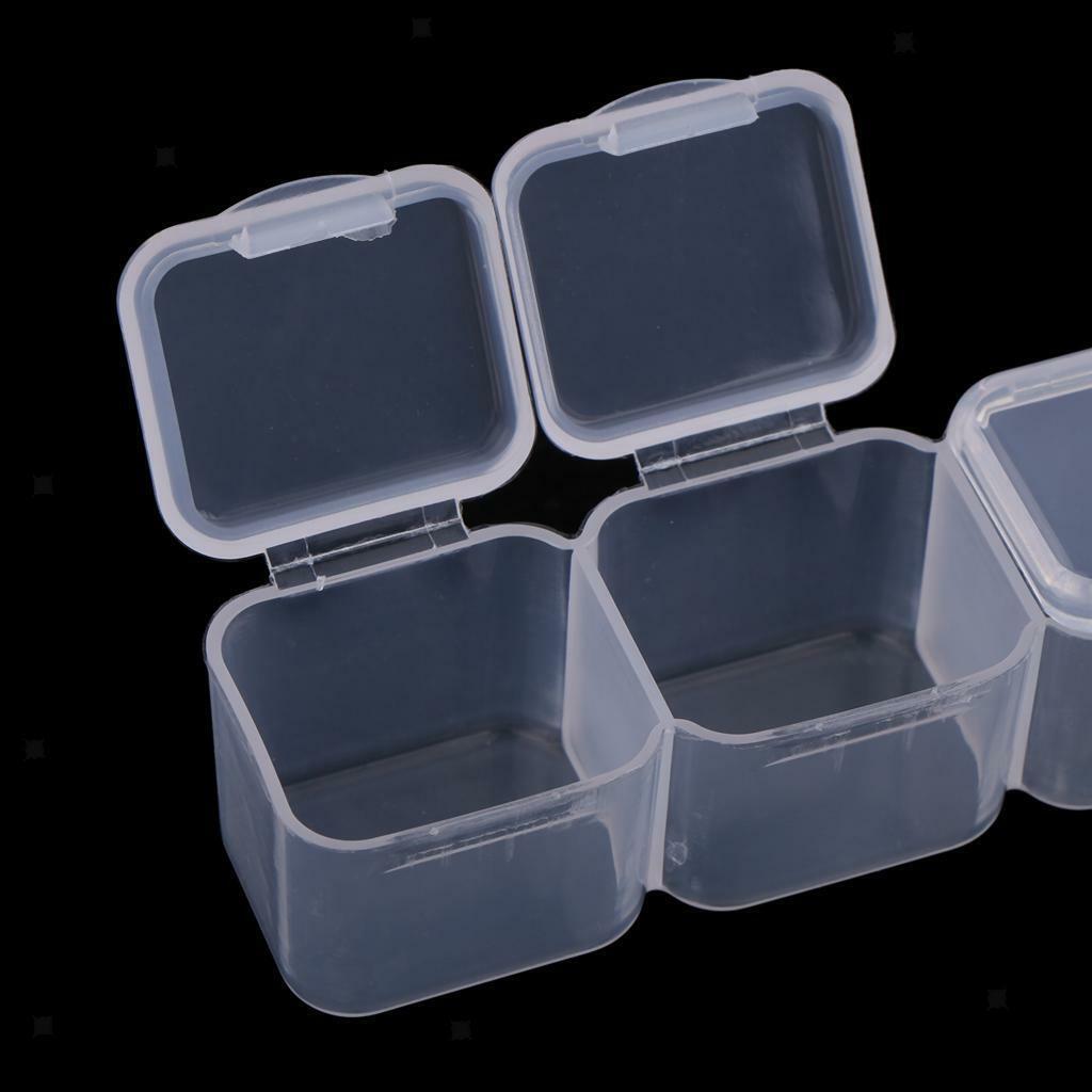 3pcs 28-Grid Clear Plastic Jewelry   Container Organizer