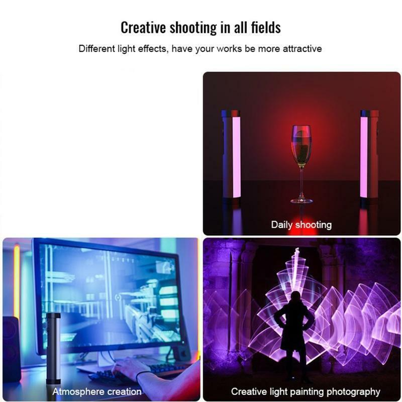 P100 RGB Fill Light Kit Handheld LED Video Fill Lamp for Youtube Photography