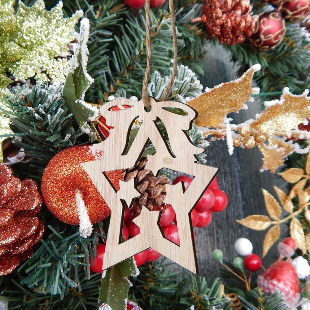 3pcs DIY Christmas Wooden Pendants Nordic Style Window Decor (JM01593)
