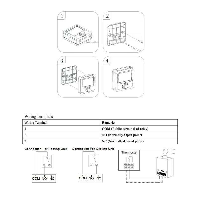 LCD Display Wall-hung Gas Boiler Thermostat Weekly Programmable Room Heating