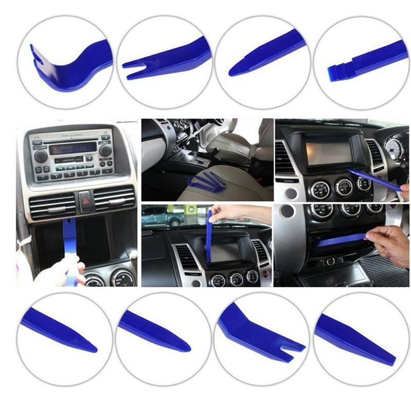 1 Set(4Pcs) Car Interior Dash Radio Door Clip Panel Trim Kit Open Removal Tools