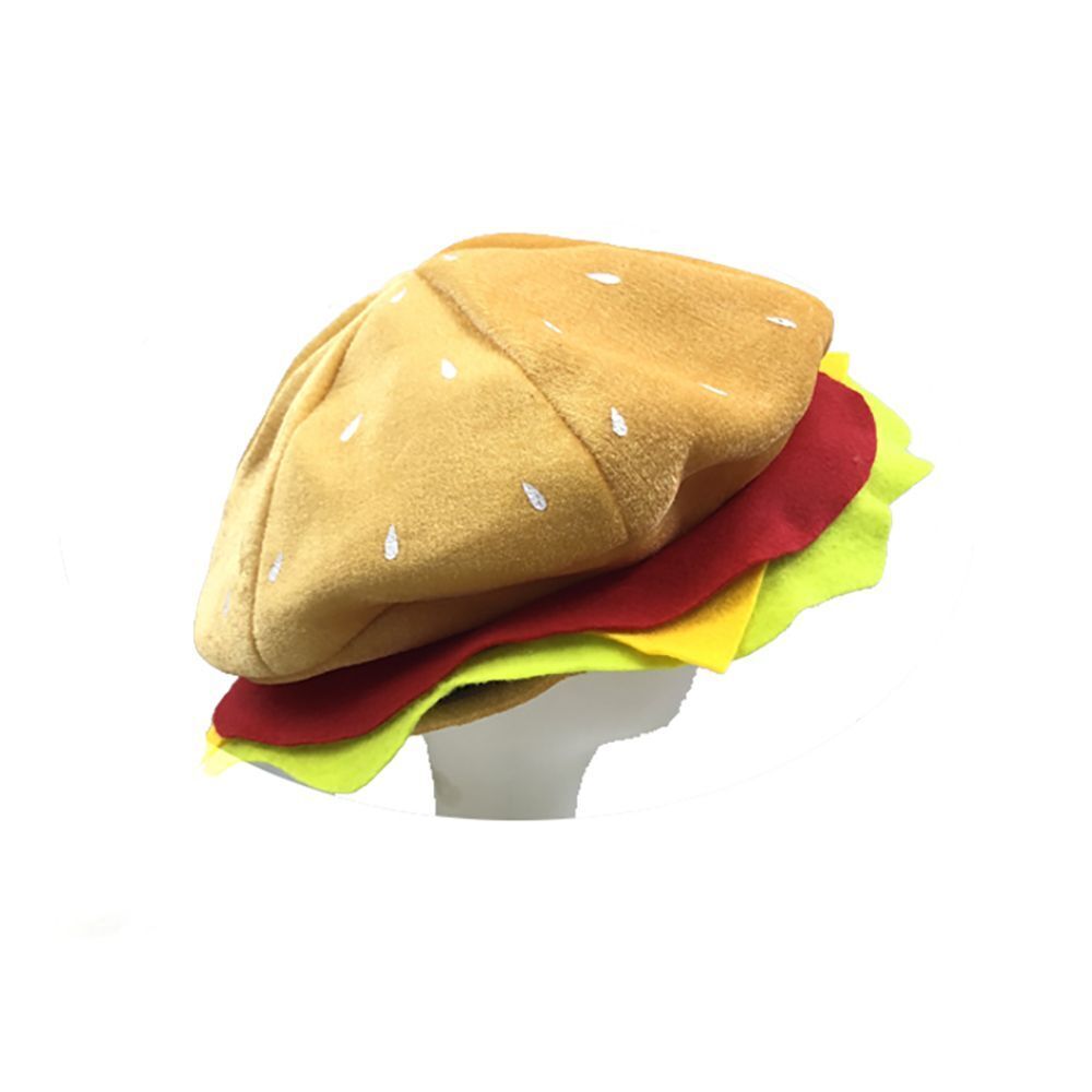 Fabric Party Supplies Hamburger Hat Fast Food  Hat Food Hat Costume Accessory