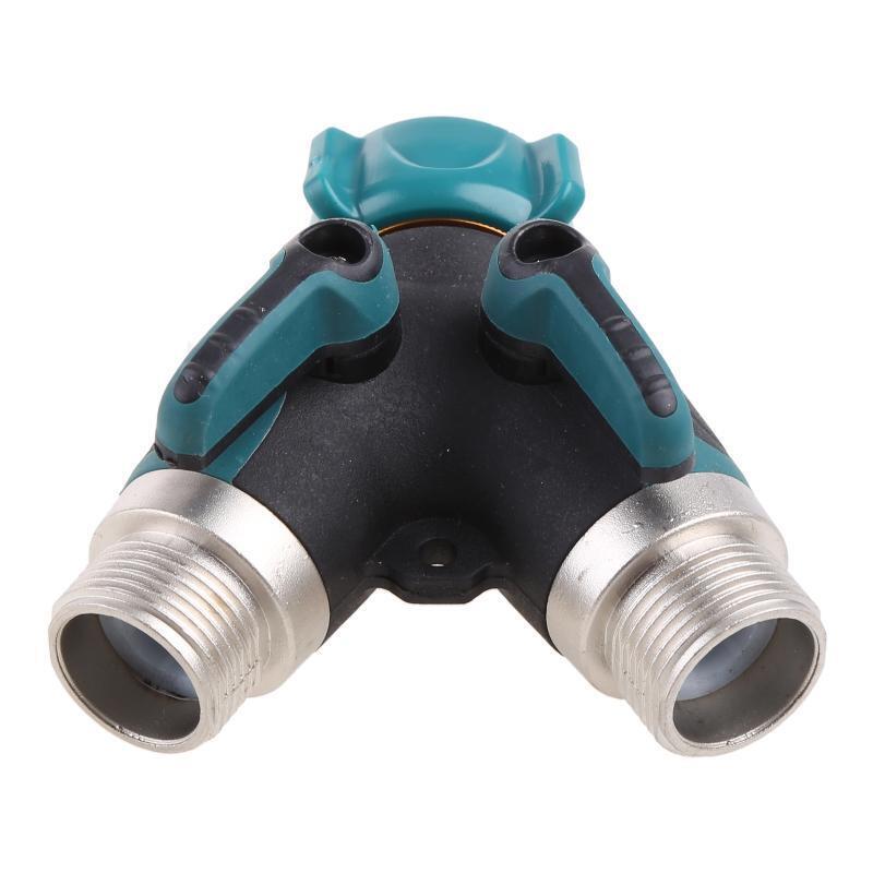 3/4" 2 Way Hose Splitter 2 Way Garden Hose Connector with 2 Pcs Garden Hose