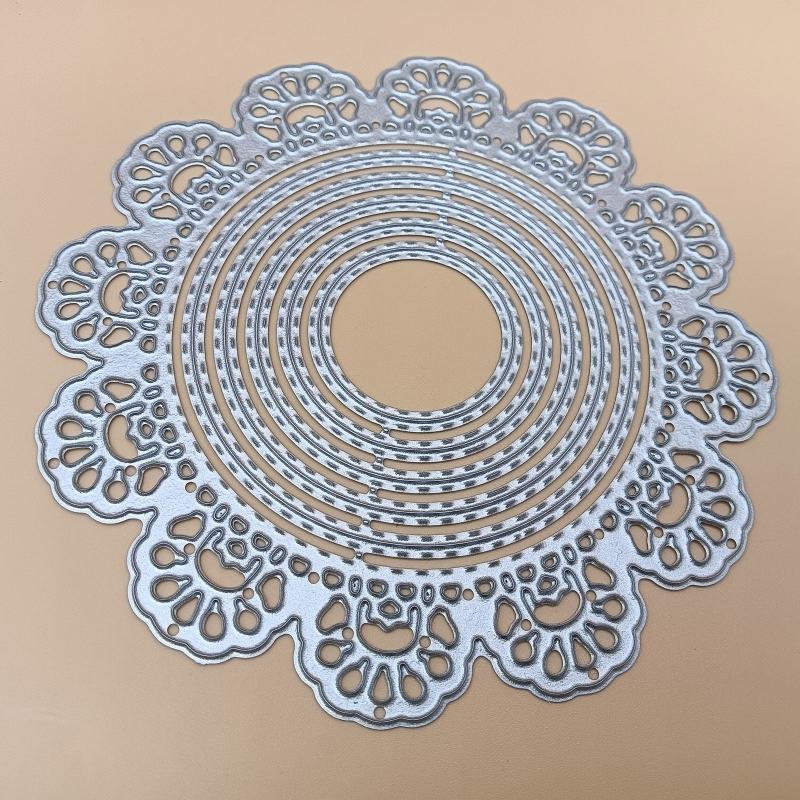 Flower Shaped Frame Metal Cutting Dies Stencil Scrapbooking DIY Album Stamp Card