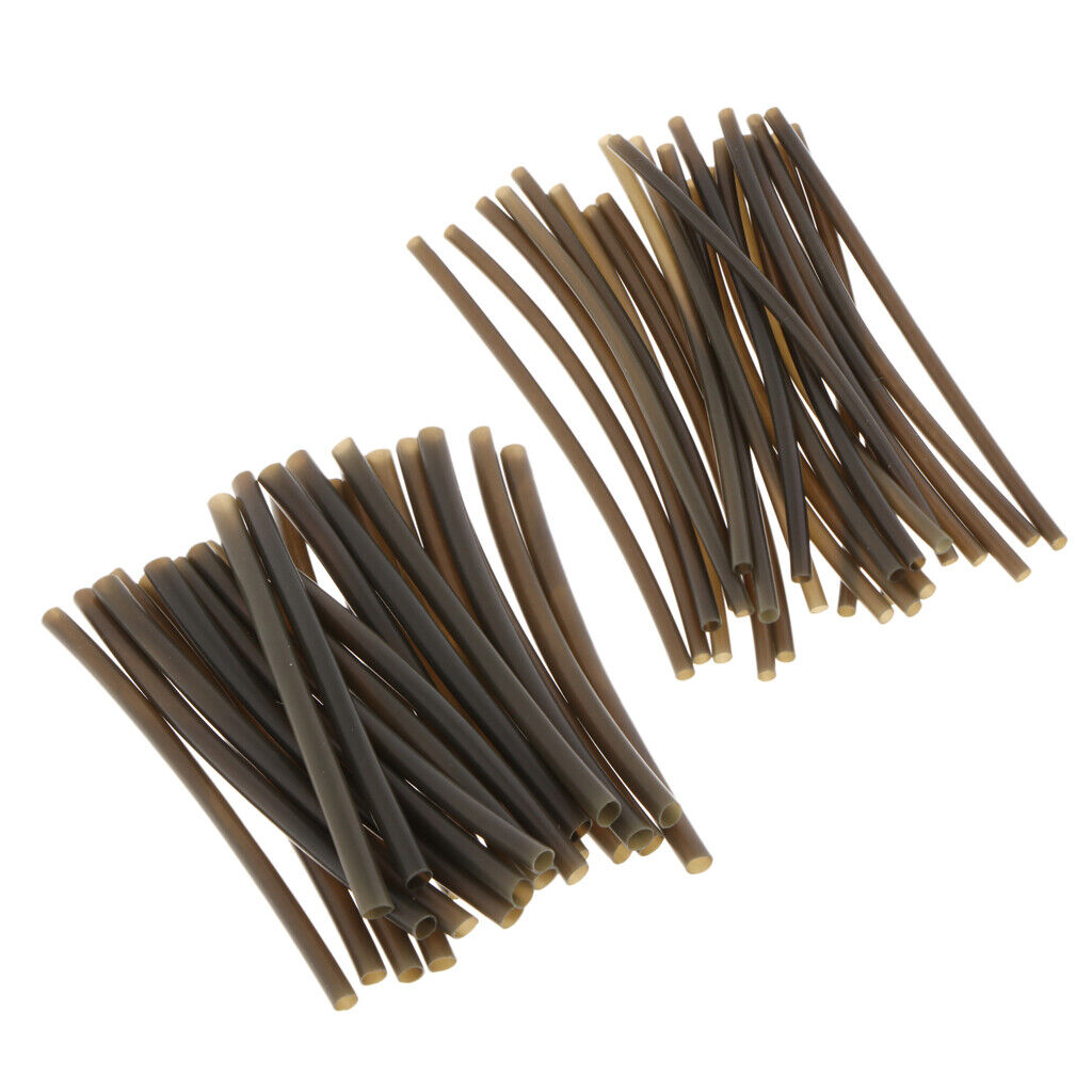 50x Heat Shrink Rig Tube Carp Hair Rigs Fishing Hook Sleeves Pipe