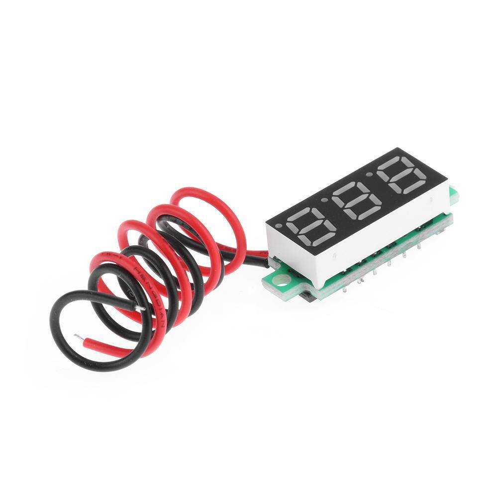 0.28inch Mini Voltmeter LED Display DC2.5-30V Voltage Tester Panel (Green)