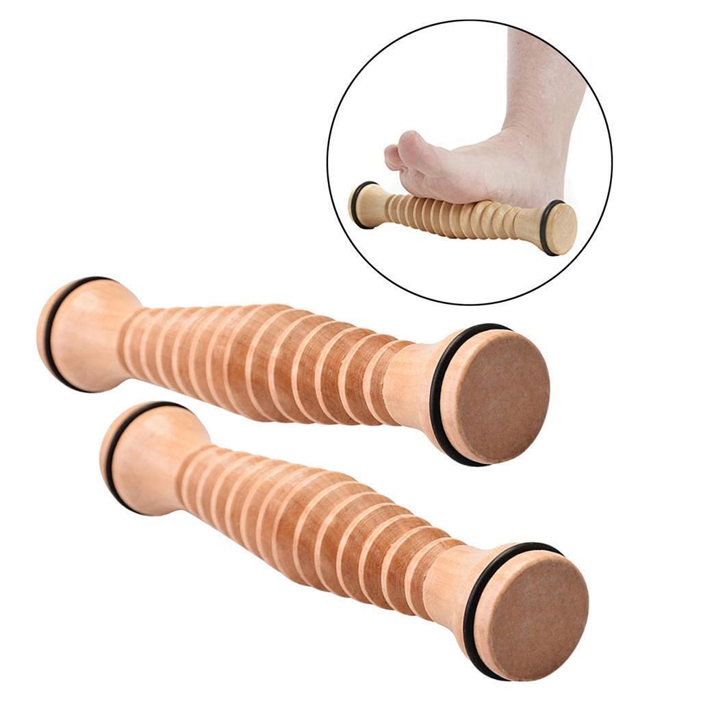 2Pcs/set Wooden Foot Roller Massager Relief Relaxation Relieve Foot Pain