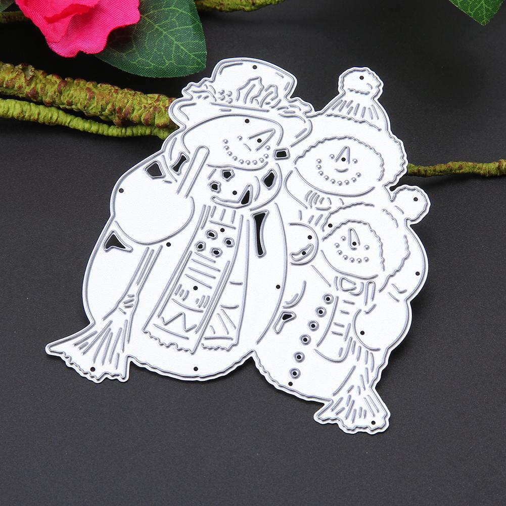 Sweeping Snowmen Cutting Die Stencil Embossing Scrapbook Craft Paper Card