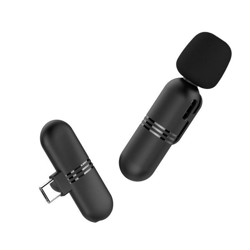 80mAh Rechargeable Battery 2.4G Lavalier Mic Type-C Powered Portable Mini Mics