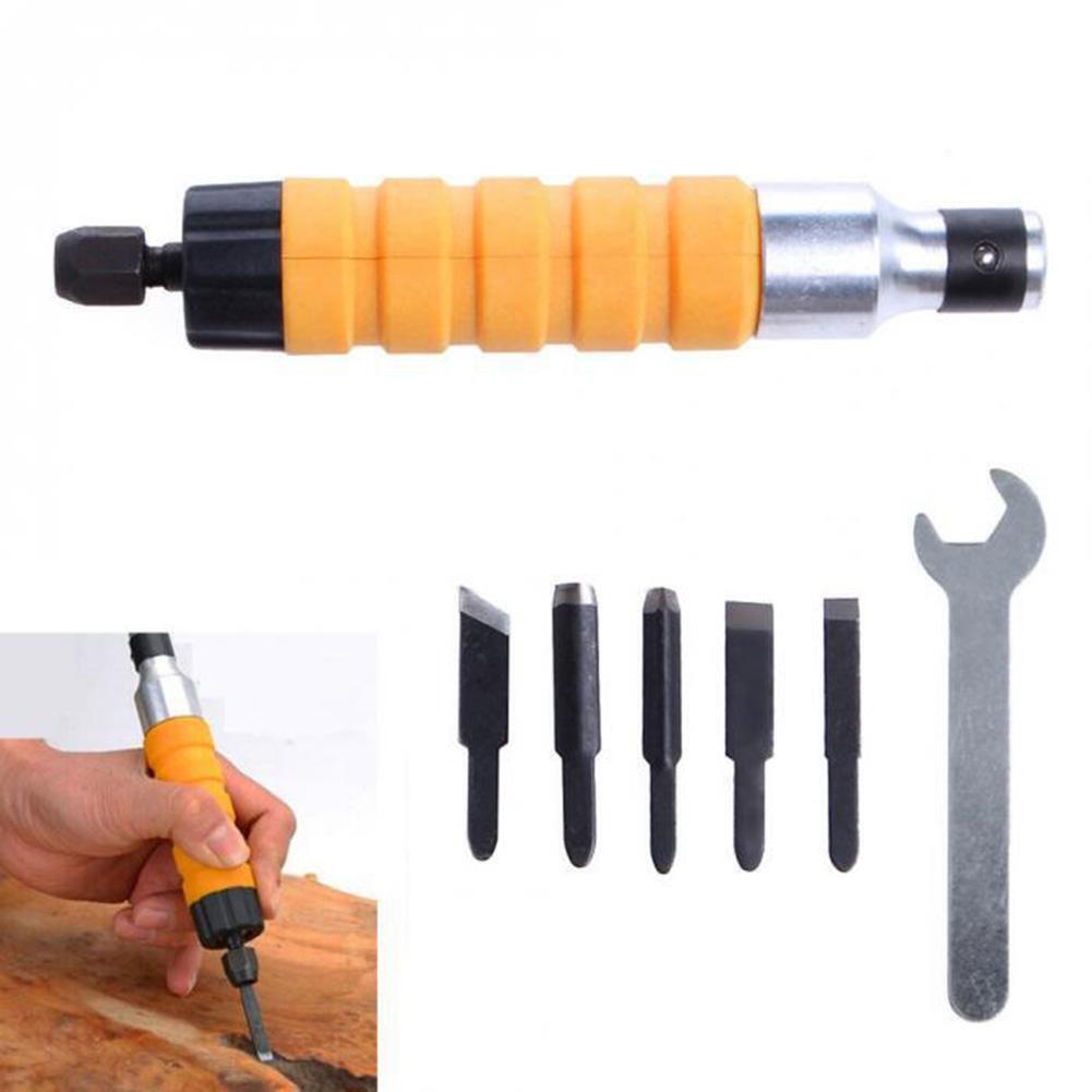 8pcs Wood Chisel Carving knives Wrench Flexible Shaft for Electric Drill