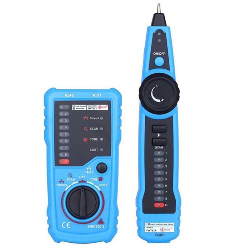 Cable Tester with Transmitter & Receiver RJ11 / RJ45 Line Finder with Headphones
