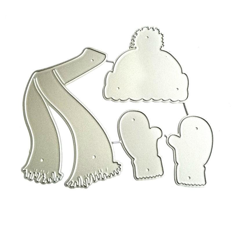 Hat Scarf Gloves Metal Cutting Dies Stencil Die Cut DIY Scrapbooking Album Paper