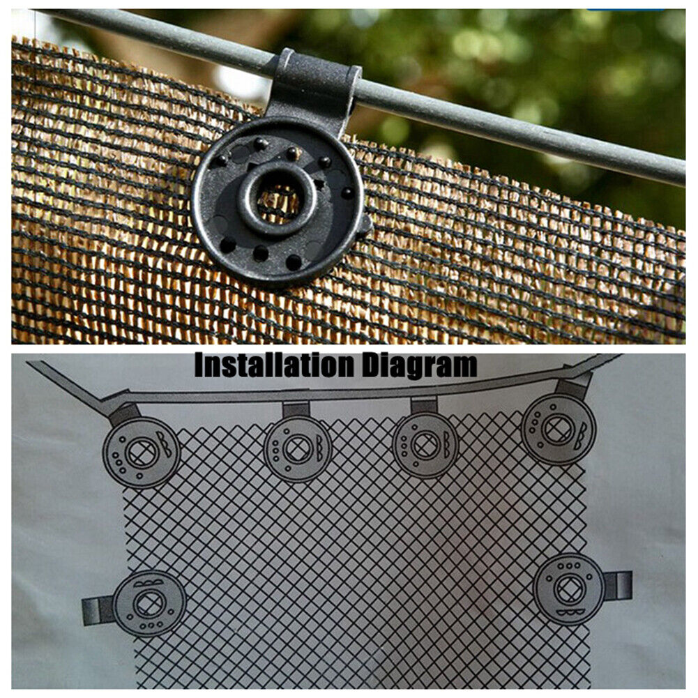 5pcs Sunshade Net Clip Greenhouse Shade Cloth Fix Clamp Grommet Hook Clip