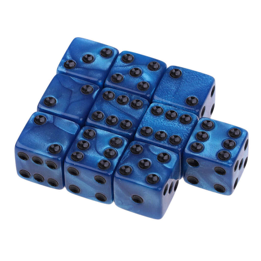 10pcs Six Sided Square Opaque D6 Dotted Square 16''    Pip