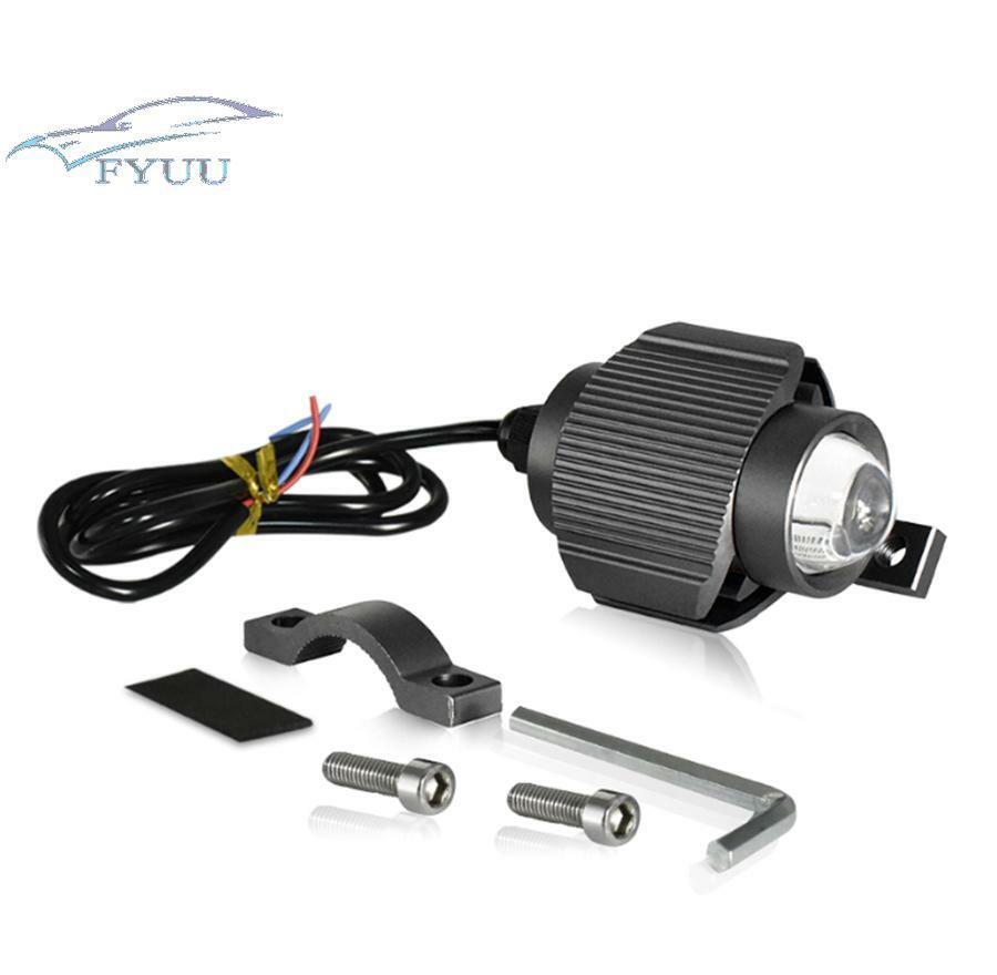 1pc For Motorcycle ATV LED Headlight w/ Mini Projector Lens Auxiliary Spotlight