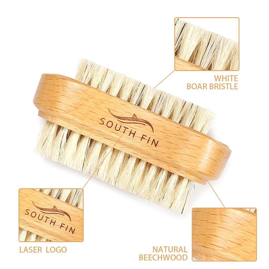 2pcs Wooden Finger Nail Brush Scrub Toenail Scrubbing Cleaning Scrubber
