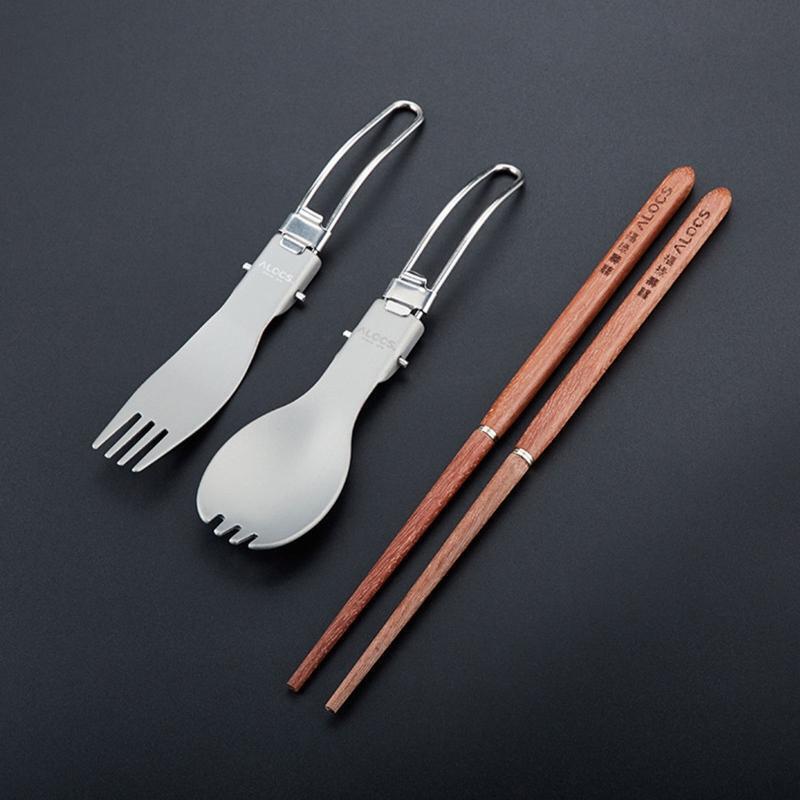 3 pcs Folding Dinner Flatware Utensils Stainless Steel Camping Picnic Durable