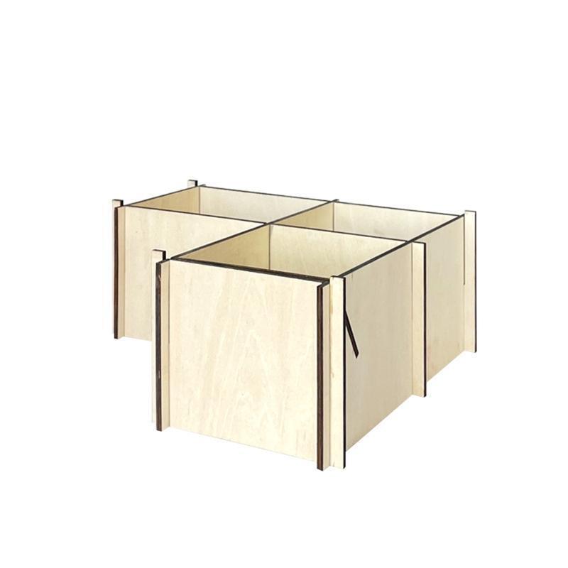 Syrian Hamster House Wooden Hideout 3-Room L-Shape Safe for Small Animals