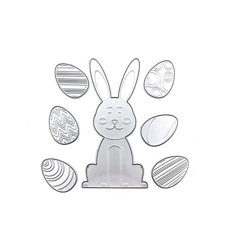 Easter Bunny Eggs Metal Cutting Die for DIY Paper Art Crafts Photo Album Decor