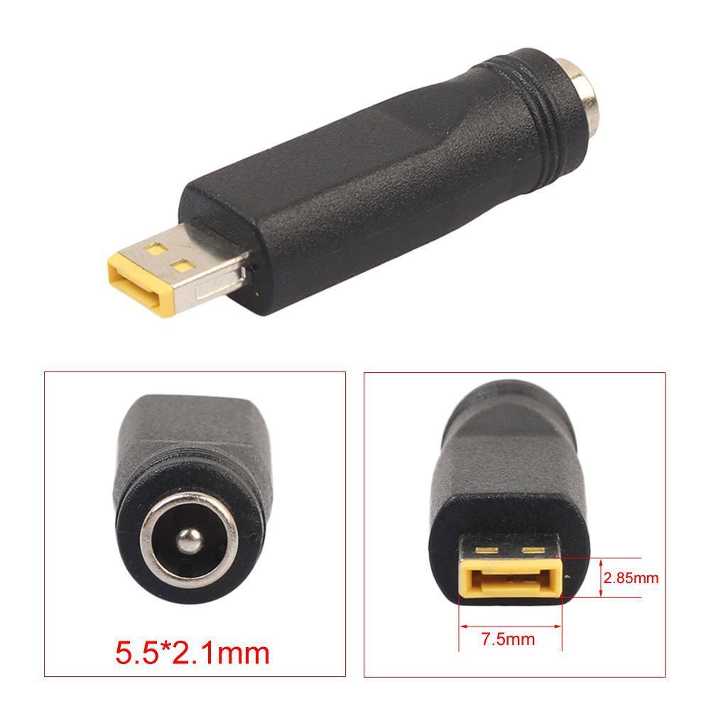 5.5x2.1mm Female to Square Plug Converter for Lenovo ThinkPad 10 Helix 2
