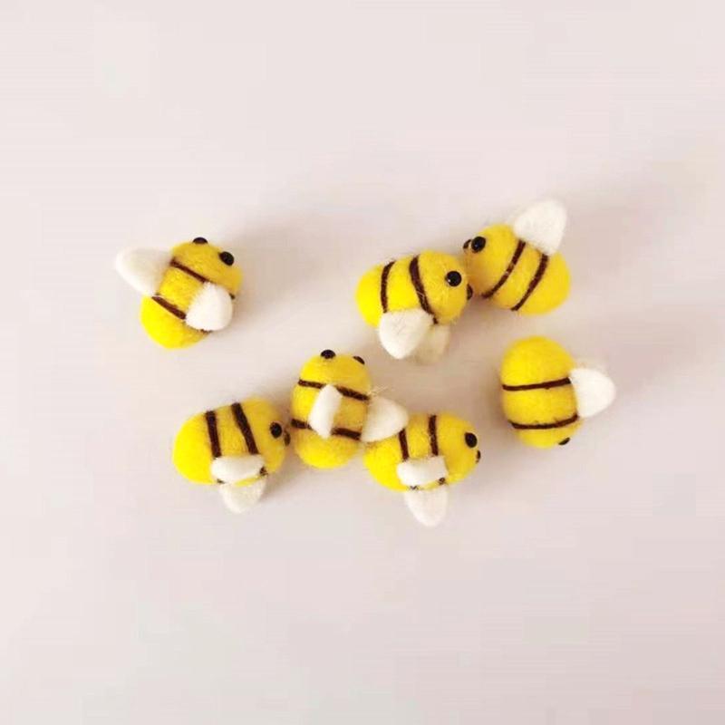 Wool Felt Bumble Bee Cute Bee Craft Ball Nursery Perfect for Baby RoomDecoration