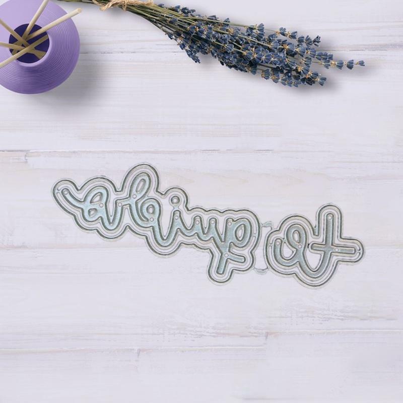 English Words Metal Cutting Dies Stencil DIY Scrapbooking Album Paper Card Mold