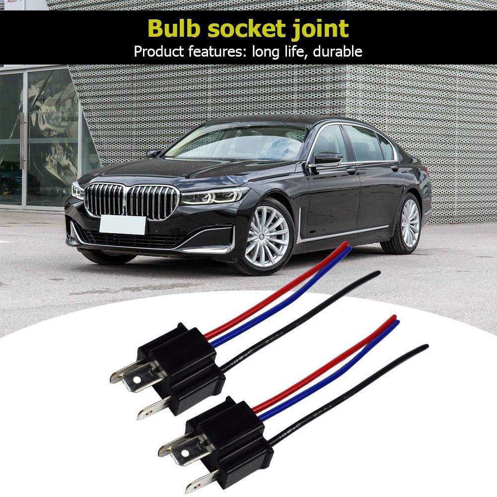 1 Pair 9003 H4 Bulb Socket Male Adapter Connector for Headlight Fog Lamp